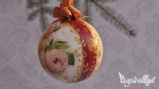 Decoupage krok po krok - bombka z plastiku