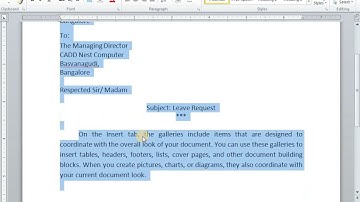 CADD Nest | Microsoft Word Part V | CADD Nest computer center Basvanagudi.