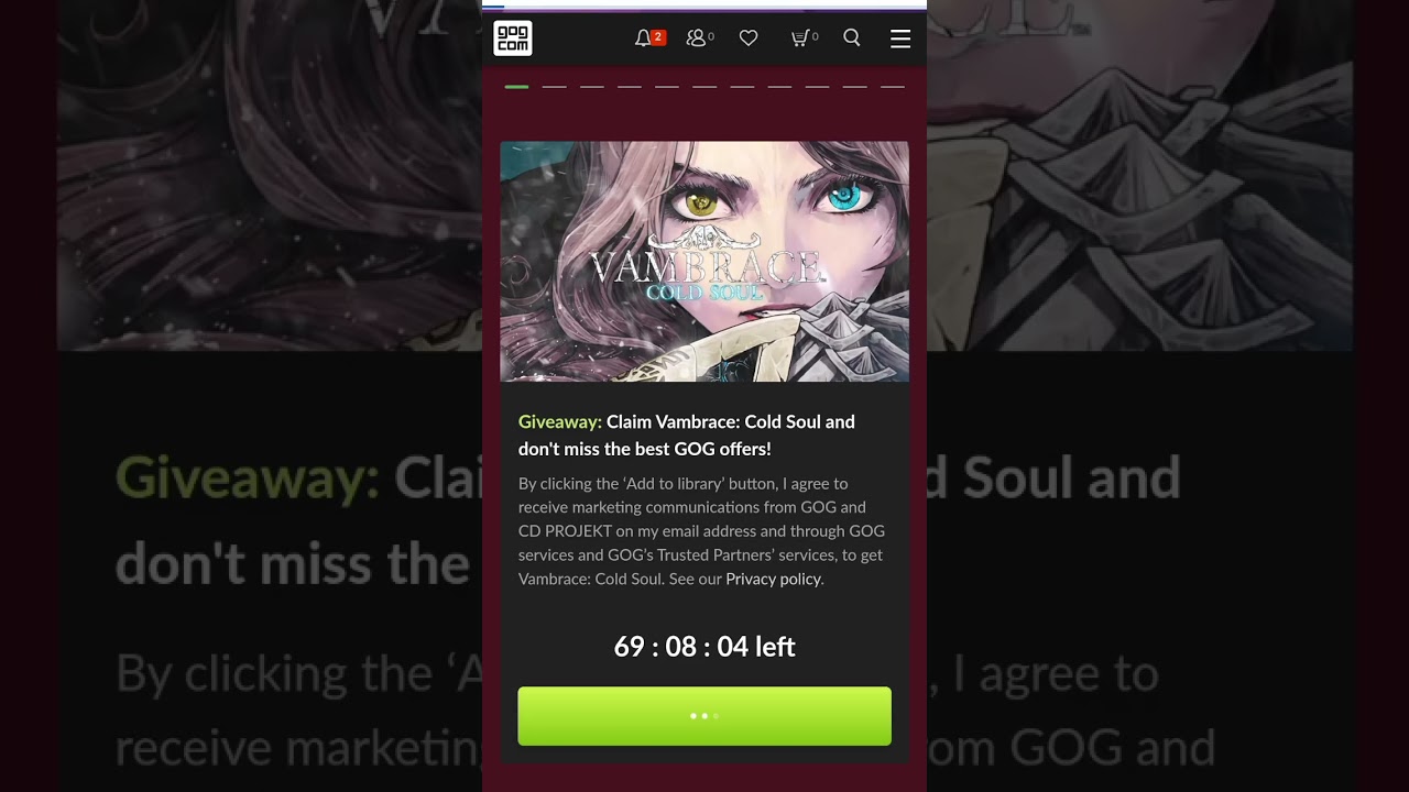 Claim Vambrace : Cold Soul for Free!! 