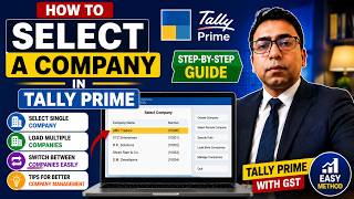 How to Select a Company in Tally Prime | Step-by-Step Tally Prime Tutorial | Tally Prime with GST