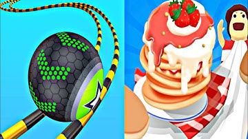 Going Balls Vs Pancake Run - All Level Gameplay Android IOS 📲