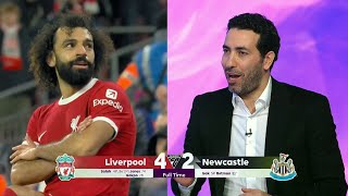 تعليق ابو تريكه بعد فوز ليفربول علي نيوكاسل 4-2 وحديثه عن تألق محمد صلاح