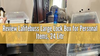 Review Lalifebuss Large Lock Box for Personal Items, 24 Litre Combination Lockable Storage Box for O