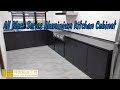 Modular Aluminium Kitchen Cabinet with all black series