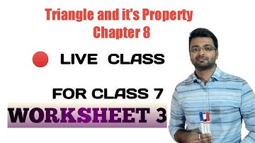 Live Class | Class7 | Chapter 8 | Worksheet 3 | By Art Of Mathematica