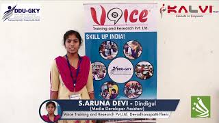 Kalvi Skill Development-Ddugky-Life Changing Experience Of S.aruna Devi-Dindigul.