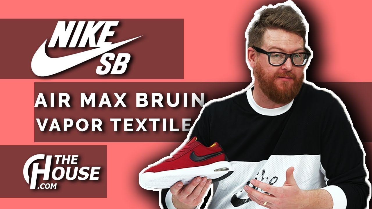 La ciudad Desgastado suéter Nike SB Air Max Bruin Vapor Textile Skate Shoes - YouTube