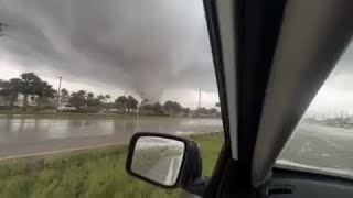 WATCH: Tornado crossing highway near Wellington