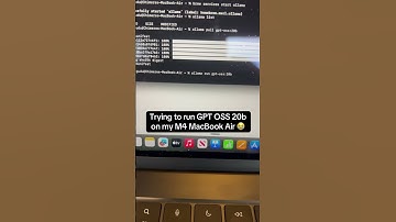 Running GPT OSS 20b on my M4 MacBook Air like.. 😭 #chatgpt #openai #ai