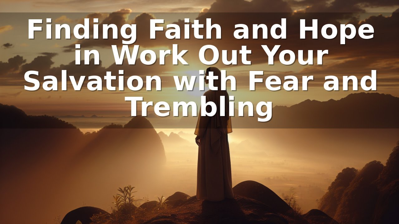 Finding Faith and Hope in Work Out Your Salvation with Fear and ...