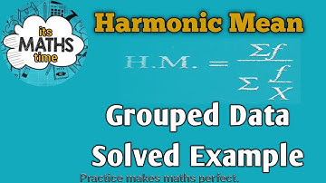 HARMONIC MEAN| GROUPED DATA| SOLVED EXAMPLE #harmonicmean #groupeddata