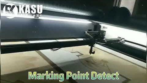 Continuous Curtain Auto Cutting by KASU KX1814-S CCD Camera Laser Cutting Machine