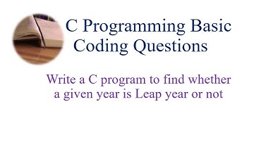 C Program to find whether a year is leap year or not in tamil | #leapyear #cbasicprogram #ctutorial