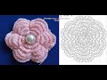 Как связать цветок крючком. Многоярусный объемный цветок ПОШАГОВЫЙ МК    Урок 210  Flower crochet