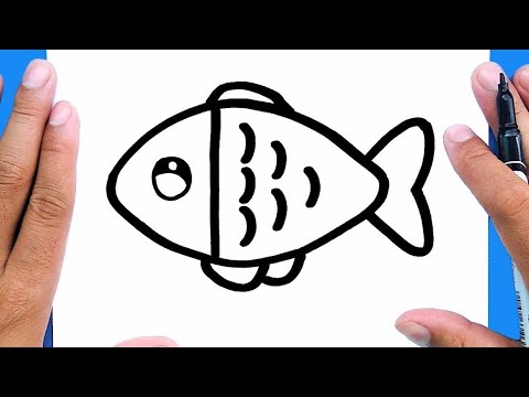 Cartoon cute fish. Hand drawing outline colouring pictures. Isolated items.  Suitable for children's coloring and prints. Adorable character for card  Stock Vector Image & Art - Alamy