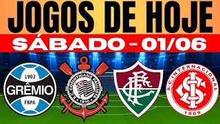 JOGOS DE HOJE  BRASILEIRÃO | SÁBADO 01/06/2024 | JOGOS DE HOJE