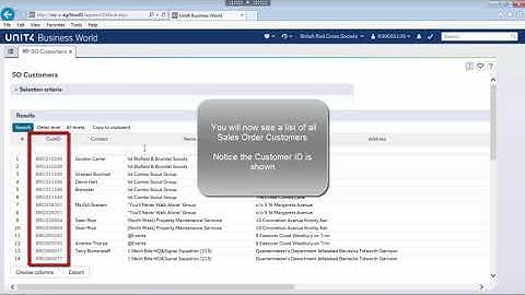 Agresso Sales Orders How to Locate a Customer
