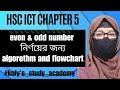 একটি সংখ্যা জোড় বিজোড় কিনা নির্ণয়ের জন্য অ্যালগরিদম ও flowchart #kolys_study_academy#hscict#hsc26