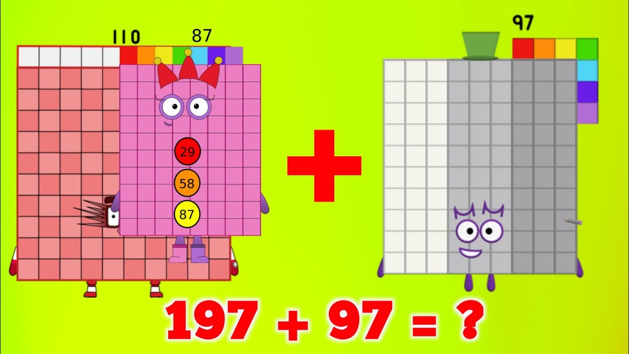 ADDITION CHALLENGE WITH NUMBERBLOCKS | Addition Of Biggest Number With ...