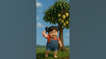 Cute baby girl plants a mango tree 😢#ai #cute #baby #mango #aivideo #viral