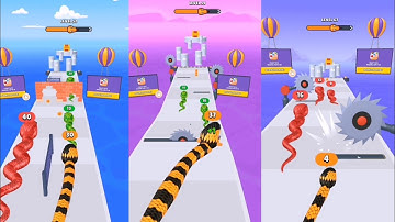Satisfying Snake Run Race 3D 🐍 Mobile Gameplay | All Levels Walkthrough | Top TikTok Running Game