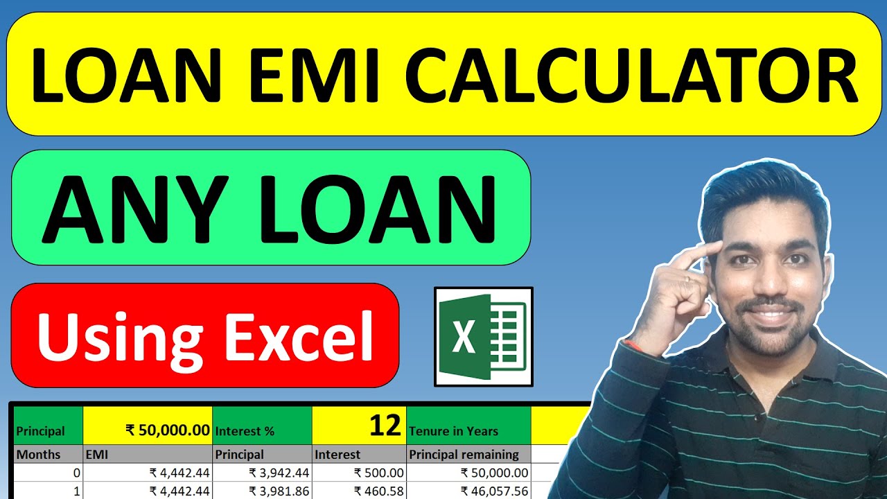 How To Calculate Loan EMI Of ANY Loan Using Excel Loan Calculation How To Calculate Loan EMI Of ANY Loan Using Excel Loan Calculation