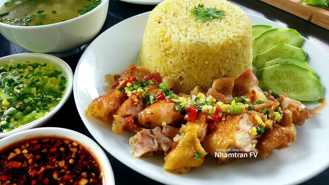 CƠM GÀ nấu bằng nồi cơm điện nhanh đơn giản dễ hơn vô cùng ngon ai cùng thích |Nhamtran FV