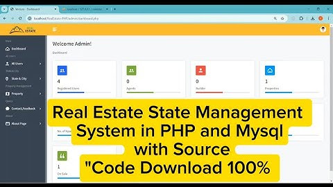Real Estate Management Systemin PHP and Mysql with Source Code