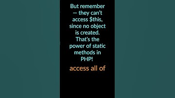 Static methods explained
