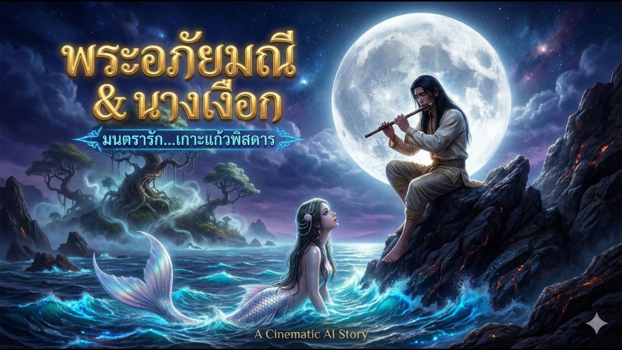มนตราเกาะแก้ว: ความรักข้ามเผ่าพันธุ์ของพระอภัยมณีกับนางเงือก (Cinematic AI Story)