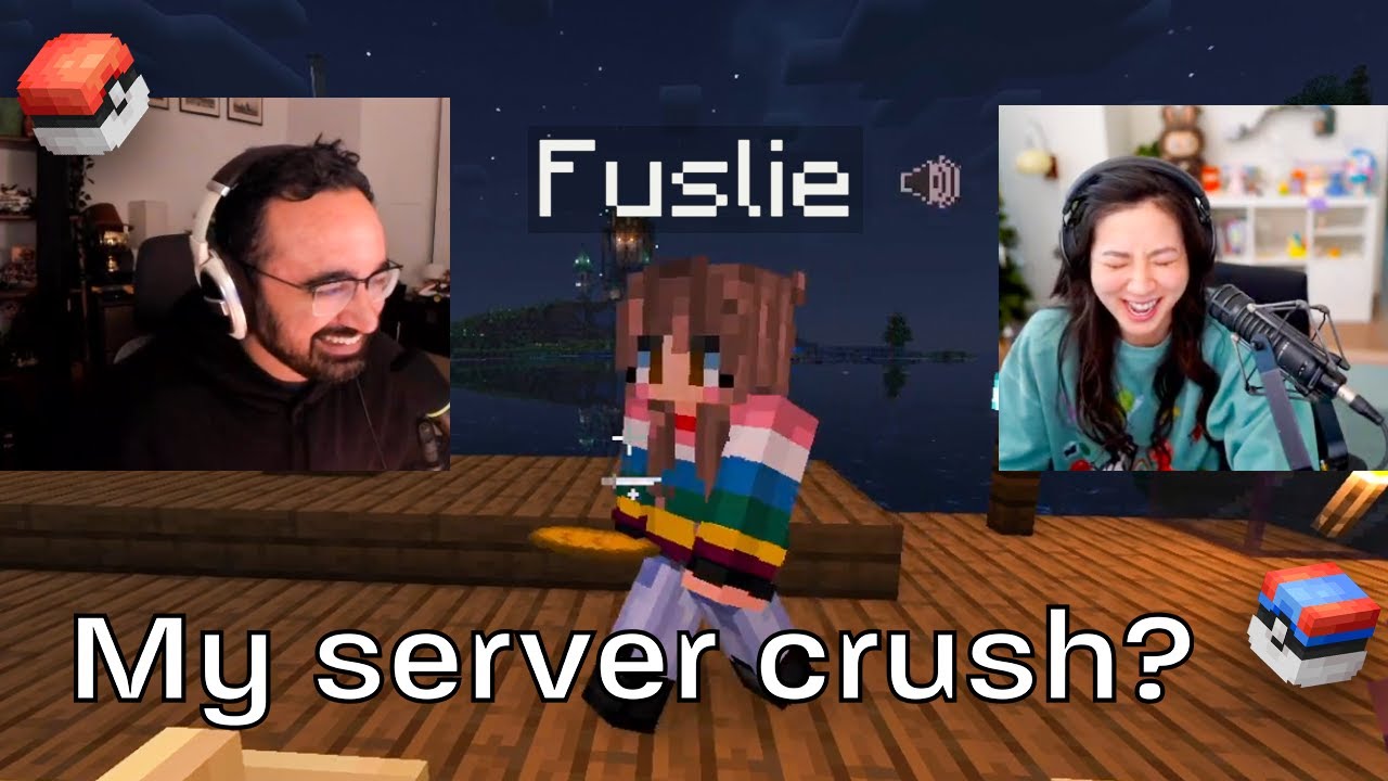 Squeex Tells Fuslie and Poki His Server Crush (Duo POV) | Cobblemon