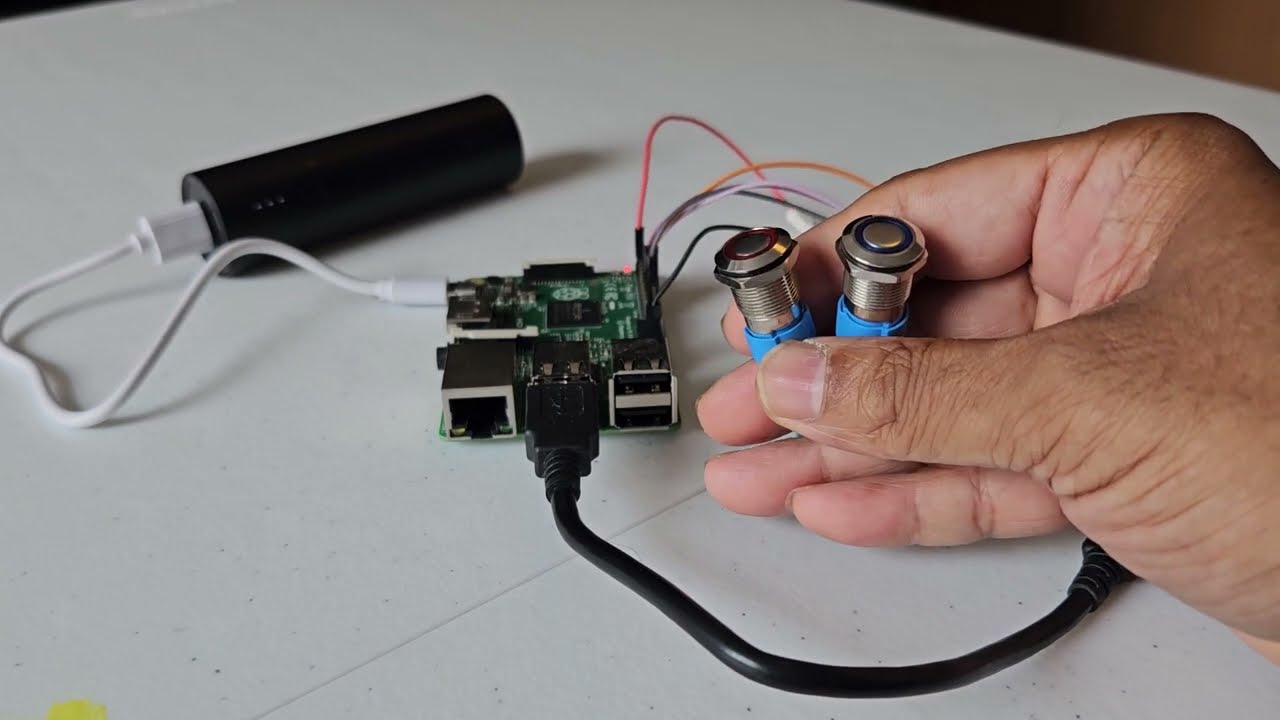 Interfacing Rugged-Metal-Push-Buttons With Raspberry-Pi as Input-Device