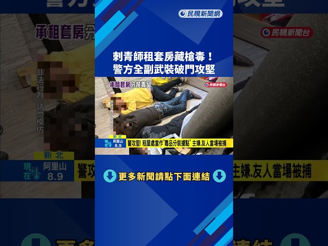 刺青師承租套房「當毒品分裝場」  警方全副武裝攻堅－民視新聞
