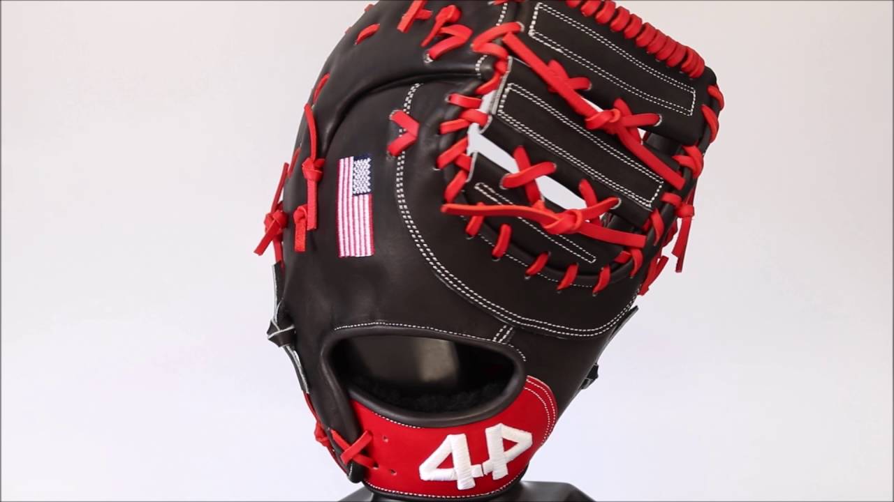 44 Pro Custom Baseball Gloves Signature Series Black Red First Base ...