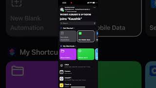 Automate Wi-Fi & Mobile Data with iOS Shortcuts | using VoiceOver screenshot 2