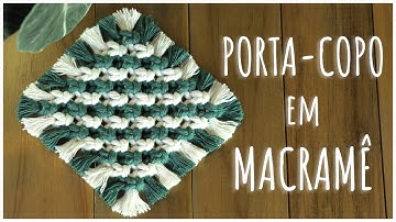 🌈 Porta-Copo Quadrado Colorido em Macramê – Passo a Passo para Iniciantes