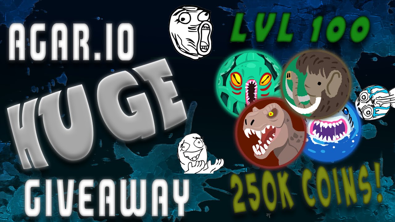 AGARIO ACCOUNT GIVEAWAY // 250k COINS AND LVL 100 // Best agario account giveaway YET?