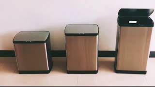 Square Hot Selling Automatic Office Waste Bin For Bedroom、Kitchen 、Bathroom 、Office