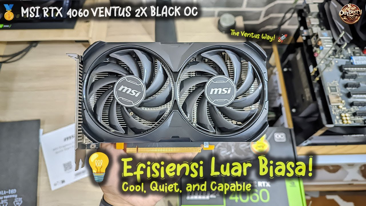 ⚡ MSI RTX 4060 Ventus 2X Black OC: Performa Ngebut, Desain Minimalis!