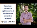 Découvrir et expérimenter les IA génératives au service de la pédagogie - La Learning Fabrique