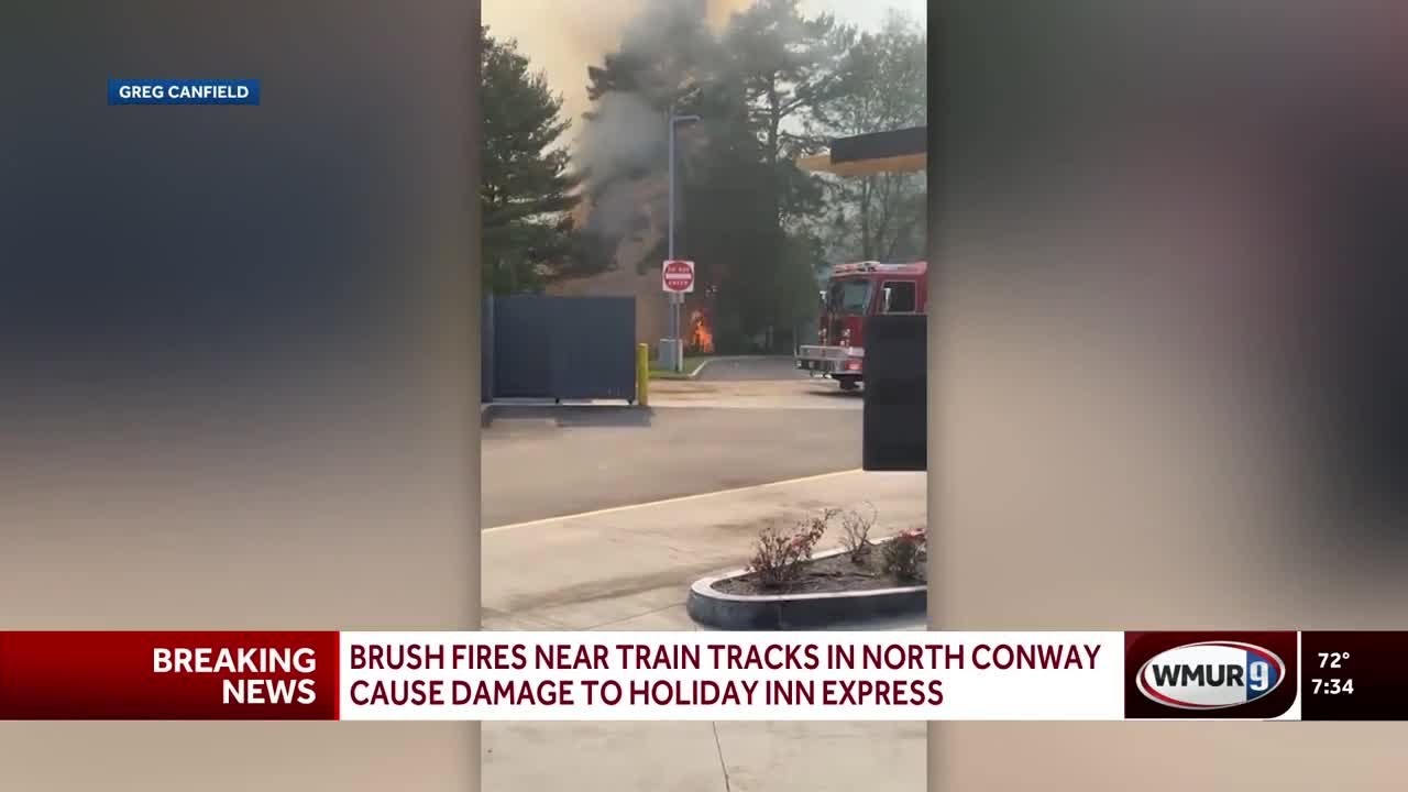 Brush fires near train tracks in North Conway cause damage to Holiday ...