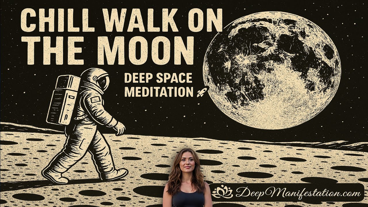 Chill Walk on the Moon 🚀 Deep Space Meditation | Healing Solfeggio Frequencies for Clarity & Focus