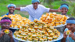 INDIAN BURGER | VADA PAV | Indian Street Food Recipe Making in Village | Rainy Day Cooking image