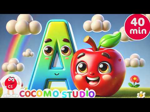 Learn A for Apple 🍎 🅰️ | 40 Minutes ABC Phonics Songs for Kids & Toddlers