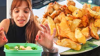 FRANGO com BATATA na AIRFRYER + SALADÃO - GABE COZINHA