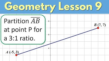 How to Partition a Line Segment - Geometry Lesson 9