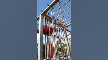 Install formwork for First Slab and Beam #Pouring #construction #excavator #work #automobile