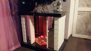 Камин из старой тумбы. DIY. (Decorative fireplace, do it yourself.)