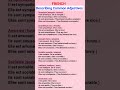 #describing #common Adjectives #french_language #understandable #grammar #with_meaning #learn #study