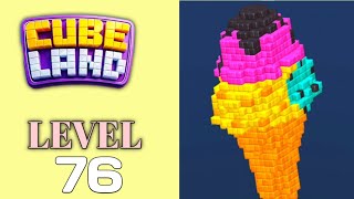 Cube Land Puzzle Level 76 Walkthrough Solution